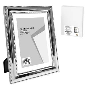 12-2058 Κορνίζα Επάργυρη με Διπλό Κέντημα 15x20cm , Δώρα