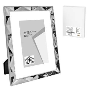 12-2065 Κορνίζα Επάργυρη Πολύγωνο Σχέδιο 10x15cm , Δώρα
