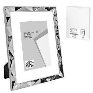 12-2066 Κορνίζα Επάργυρη Πολύγωνο Σχέδιο 13x18cm , Δώρα