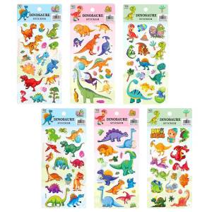18-1961 Αυτοκόλλητα Puffy Δεινόσαυροι 22x10cm , Σχολικά