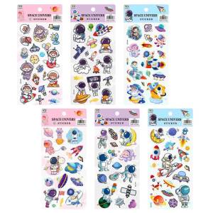 18-1962 Αυτοκόλλητα Puffy Αστρονάυτες 22x10cm , Σχολικά