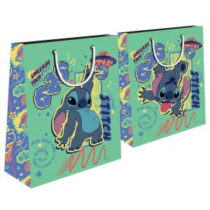 19-390 Τσάντα Δώρου Χάρτινη με Foil Lilo & Stitch (32cm) 32x26x12cm , Ψιλικά