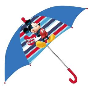 20-1172 Ομπρέλα Mickey Μπλε-Γραμμές H60cm,Φ70cm , Αξεσουάρ-Ομορφιά & Υγιεινή
