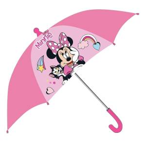 20-1173 Ομπρέλα Minnie Ροζ-Άσπρο H60cm,Φ70cm , Αξεσουάρ-Ομορφιά & Υγιεινή