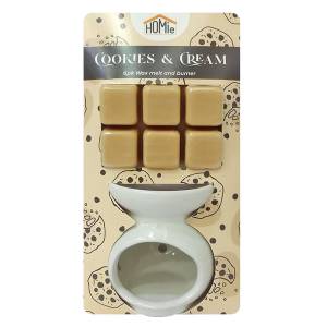 22-3038 Βάση με Αρωματικό wax Melt Cookies & Cream 6 Κύβοι , Δώρα