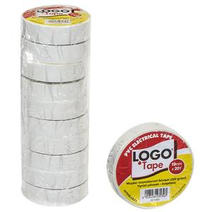 29-163 Μονωτική Ταινία Logo Λευκή 19mm x 18,3m , Σχολικά