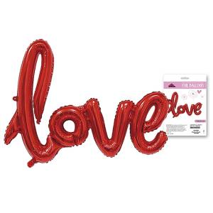 3-2150 Μπαλόνι Μεταλλιζέ Love 102x65cm , Βαλεντίνου
