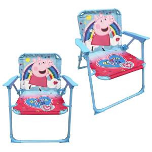 42-2961 Καρεκλάκι Μεταλλικό Αναδιπλωμένο Peppa pig 53x38x27cm , Καλοκαιρινά