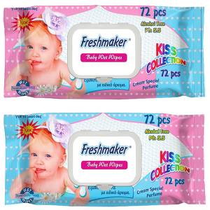 5-116 Υγρά Μωρομάντηλα Freshmaker με Καπάκι πακ=72τεμ , Αξεσουάρ-Ομορφιά & Υγιεινή