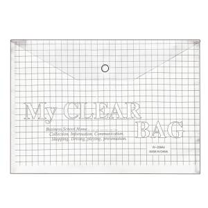 50-1090 Φάκελος Κουμπί Διάφανος FC 25x35cm , Σχολικά
