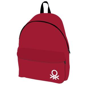50-2482 Τσάντα Εφηβική Κόκκινη United Colors of Benetton 41x30x17cm , Σχολικά