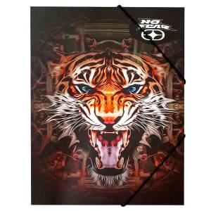 50-3042 Ντοσιέ Λάστιχο α4 no Fear India Tiger A4 , Σχολικά