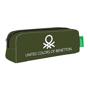50-3348 Κασετίνα Χακί United Colors of Benetton 20x6cm , Σχολικά