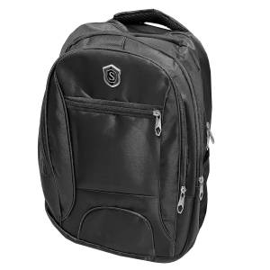 50-3408 Τσάντα Πλάτης Μαύρη 4 zip 44x32x20cm , Σχολικά