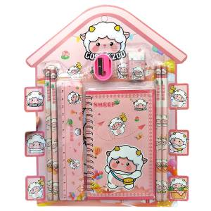 50-3430 Σχολικό σετ=8τεμ Σχέδιο Πρόβατα με Τετράδιο 27x22cm , Σχολικά