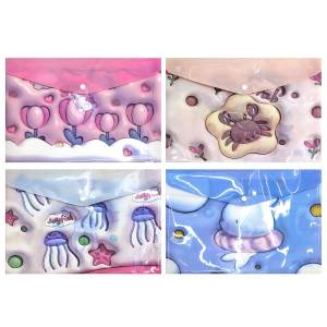 50-3439 Φάκελος Κουμπί Α4 Μοντέρνα Σχέδια 35x25cm , Σχολικά