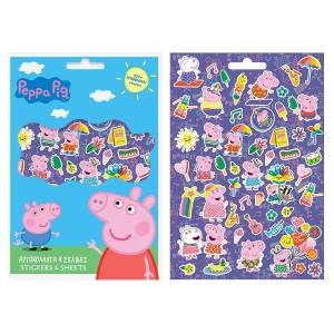 6-689 Μπλοκ με 300 Αυτοκόλλητα Peppa pig 21,5x14,5cm , Σχολικά