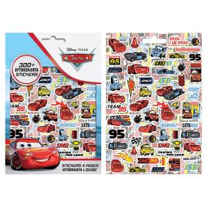 6-697 Μπλοκ με 300 Αυτοκόλλητα Cars 21,5x14,5cm , Σχολικά