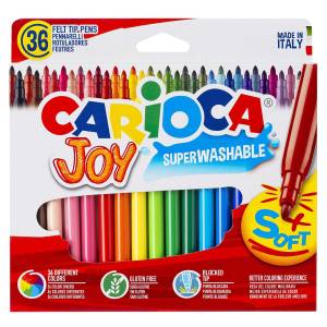 60-340 Μαρκαδόροι Carioca joy 2.6mm σετ=36χρωματα , Σχολικά