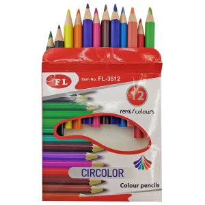 60-45 Ξυλομπογιές Κοντές 12χρωματα  , Σχολικά