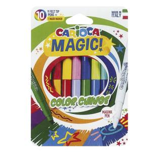 60-701 Μαρκαδόρος Carioca Magic σετ=10 Χρώματα , Σχολικά