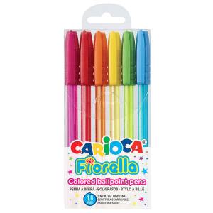 60-702 Στυλό Carioca Fiorella 6 Χρώματα Ballpoint 1.0mm , Σχολικά