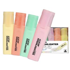 60-852 Μαρκαδόροι Υπογραμμίσεως Gxin Σετ=4 Χρώματα Παστέλ  , Σχολικά