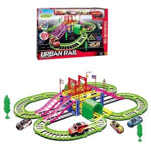 68-846 Αυτοκινητόδρομος με Γέφυρα Urban Rail 43x28x7cm , Παιχνίδια