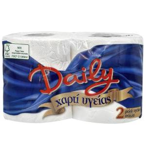 7-31 Χαρτί Υγείας Daily 2 Φύλλων πακ=2 Ρολά 63gr , Είδη Σπιτιού
