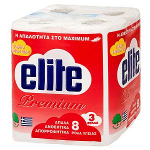 7-97 Χαρτί Υγείας Premium Elite πακ=8 Ρολά 75gr , Είδη Σπιτιού