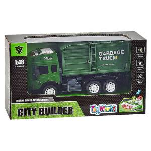 70-2224 Die Cast Friction Σκουπιδιάρικο με φως + ήχο 27x15x10cm , Παιχνίδια