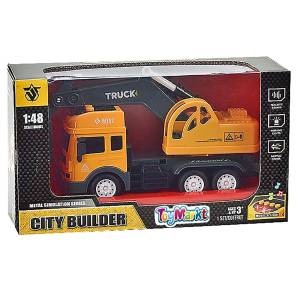 70-2226 Die Cast Friction Εκσκαφέας με φως + ήχο 27x15x10cm , Παιχνίδια