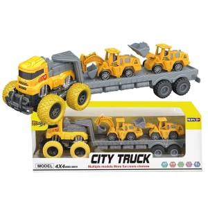 70-2345 Νταλίκα Friction + 2 Δομικά Pull Back 41x14x11cm , Παιχνίδια