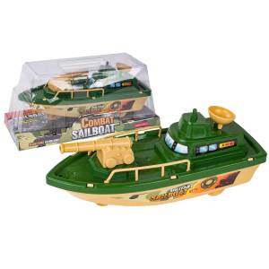 70-2352 Στρατιωτικό Πλοιάριο Friction 29x13x12cm , Παιχνίδια