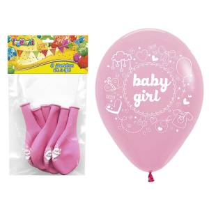 71-1246 Μπαλλόνια 12" 6τεμ it 's a Girl 30cm , Παιχνίδια