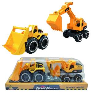 71-3534 Μπουλντόζα + Εκσκαφέας Free Wheels 41x13x12cm , Παιχνίδια