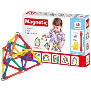 75-429 Μαγνητικές Κατασκευές 40 τεμ 22x15x4cm , Παιχνίδια