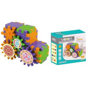 75-438 Τουβλάκια Γρανάζια Φορτηγό 70 τεμ 19x19x9cm , Παιχνίδια