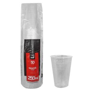 80-125 Ποτήρια Πλαστικά Διάφανα πακ=50τεμ 250mL , Είδη Σπιτιού