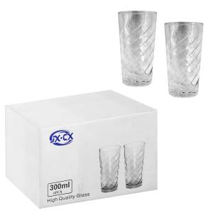80-2135 Ποτήρι Ανάγλυφο Σχέδιο 12,8x7,2cm 300mL , Είδη Σπιτιού