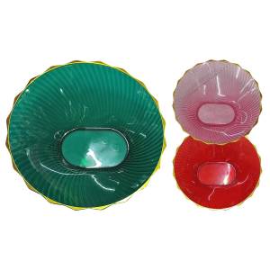 80-2142 Πιατέλα Πλαστική Χρωματιστή Στρογγυλή ø24x7cm , Πασχαλινά