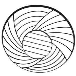 81-1131 Καλάθι Μεταλλικό Μαύρο ø31x12cm , Πασχαλινά