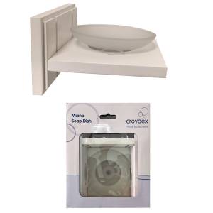81-908 Βάση για Σαπούνι Λευκή Ξύλινη 20x16,5x8,5cm , Είδη Σπιτιού