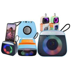 88-490 Ηχείο Bluetooth Στρογγυλές Γωνίες με φως 12x7,5cm , Ψιλικά