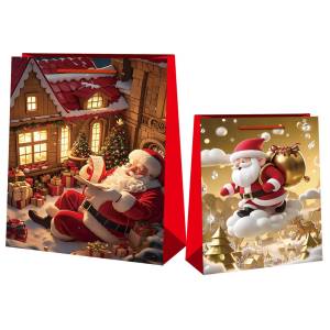 93-1809 Τσάντα Δώρου Χριστουγέννων 14x11x6cm , Χριστουγεννιάτικα