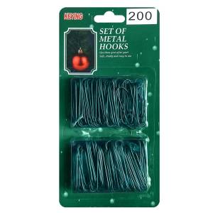 93-2220 Πιαστράκια Στολιδιών Μεταλλικά 200τεμ 4cm , Χριστουγεννιάτικα