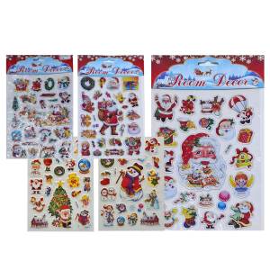 93-247 Αυτοκόλλητα 3D Χριστουγέννων Καρτέλα Μεσαία 25x15cm , Χριστουγεννιάτικα