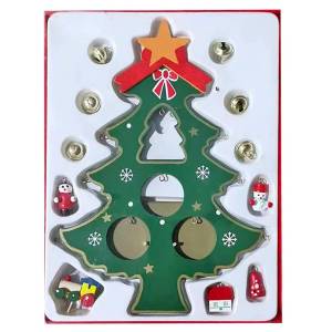 93-2678 Δέντρο-Ξύλινα Στολίδια σετ=12 τεμ 22x18cm , Χριστουγεννιάτικα