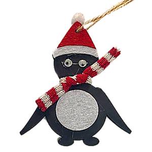 93-3254 Πιγκουίνος Κρεμαστός με Κασκόλ 9x7cm , Χριστουγεννιάτικα