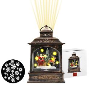 93-3301 Φανάρι Άγιος με Λαμπάκια και Προτζέκτορα Usb/μπαταρίας 21x13,5x8cm , Χριστουγεννιάτικα